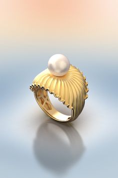 Handmade to order in your metal of choice, this elegant ring has 8 mm white Akoya Pearl The ring is large 19 mm on the top and is crafted in polished and raw gold 18k or 14k  All our jewelry are designed by us and crafted in Vicenza here in Italy, and we really love communicating personally with our customers! Feel free to send us a message with any questions or customizations! Akoya White Sea Pearl 8 / 8,5 mm Customizable Materials: 18k solid yellow gold, white gold, rose gold 14k solid yellow gold, white gold, rose gold ❥ Production time for custom design A new customized solid gold piece will take from 3 to 4 weeks to be designed and finished.  In case of a particular gemstone request, the time of production will result a little bit longer. If you have any special requests or questions, Formal Akoya Pearl Drop Rings, Formal Yellow Gold Akoya Pearl Ring, Formal Yellow Gold Pearl Rings, Luxury Gold Akoya Pearl Ring, Polished Pearl Open Ring For Wedding, Open Pearl Ring With Polished Finish For Wedding, Fine Jewelry Pearl Drop Ring For Formal Occasions, Formal White 14k Gold Pearl Ring, Luxury Gold Rings With Pearl Drop