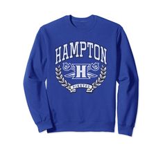 PRICES MAY VARY. Officially Licensed Hampton University apparel. Show your support for the Pirates with this Hampton logo apparel! The soft material and digitally printed logo make this a great addition to any Hampton Pirates apparel collection! Wear this fan favorite Hampton Pirates apparel to the big game or just hanging out around the house. The unique vintage logo will let everyone know your affiliation with Hampton University! 8.5 oz, Classic fit, Twill-taped neck Blue Collegiate Pre-shrunk Sweatshirt, Collegiate Blue Pre-shrunk Sweatshirt, Blue Pre-shrunk Sweatshirt For Streetwear, Blue Streetwear Sweatshirt With Team Name, Blue Sweatshirt With Team Name For Streetwear, Blue Fan Apparel Sweatshirt With Graphic Print, Blue Graphic Print Fan Apparel Sweatshirt, Blue Graphic Print Sweatshirt For Sports Events, Blue Sporty Sweatshirt