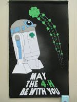 a poster on the wall that says may the 4th be with you