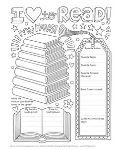 i love to read printable bookmarks for kids and adults with an open book