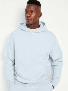 Pullover Hoodie for Men | Old Navy Cozy Fit Solid Color Hoodie With Drawstring, Hooded Hoodie With Ribbed Cuffs, Athleisure Style, Relaxed Fit Hooded Sweatshirt With Ribbed Cuffs, Sports Cotton Hoodie With Pockets, Cotton Sports Hoodie With Pockets, Hooded Sweater With Ribbed Cuffs And Relaxed Fit, Relaxed Fit Hooded Sweater With Ribbed Cuffs, Relaxed Fit Hooded Sweater In Athleisure Style, Urban Style Solid Sweatshirt With Ribbed Cuffs