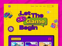 an image of the game begin website