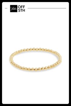 Exclusively At Saks Off Fifth. This Chic Beaded Bracelet Is Crafted From Polished 14k Yellow Gold. 14k Yellow Gold Elastic Band Slip-On Imported Size Diameter, About 0.16" Length, About 7" Click Here For A Guide To Jewelry & Watches. Center Core - Jewelry Trunk > Saks Off 5th. Saks Fifth Avenue. 14k Gold Beaded Bracelet, Stackable Yellow Gold Bracelets With Round Beads, Classic Yellow Gold Bracelet With Spacer Beads, 14k Gold Beaded Bracelets With Gold Beads, 14k Gold Stackable Beaded Bracelets, 14k Gold Bracelet With Polished Beads, 14k Gold Bracelet With Polished Yellow Gold Beads, 14k Yellow Gold Bracelet With Polished Beads, Classic Yellow Gold Beaded Bracelet