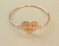 Actual Handwriting Bracelet Personalized Signature Bracelet | Etsy Inspirational Heart-shaped Bracelets For Valentine's Day, Engraved Heart Bracelet As Gift, Adjustable Engraved Heart Bracelet Gift, Engraved Round Heart Bracelet As Gift, Meaningful Heart Bracelets For Mother's Day, Meaningful Heart-shaped Bracelets For Mother's Day, Mother's Day Heart-shaped Meaningful Bracelets, Personalized Inspirational Jewelry For Friendship, Inspirational Personalized Heart-shaped Bracelets