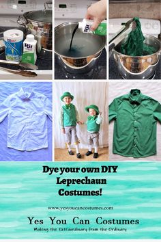 the instructions for how to make an easy diy leprechaun costume with kids