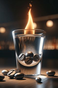 Flaming Sambuca Recipe to show how to make a fiery cocktail with anise flavors and a unique presentation. The pin includes a stunning image of the flaming drink prepared with Sambuca and coffee beans. Sambuca Drinks, Curacao Drink, Black Licorice Candy, Blue Curacao Drinks, Green Fairy Absinthe, Spicy Drinks, Licorice Candy, Strong Drinks, Cocktails To Try