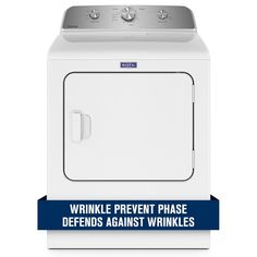 a dryer with the words wrinkle prevent phase defend against wrinkles