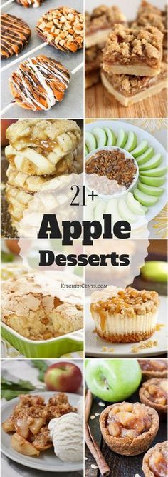 apple desserts collage with text overlay