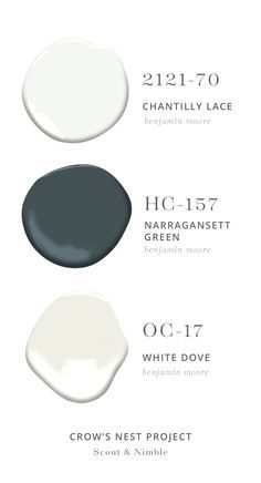 the different shades of paint that are used in this project, including white and gray