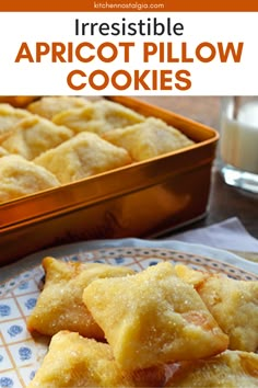 an image of apricot pillow cookies on a plate