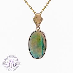 14kt Yellow Gold Black Opal 7.9ct and diamonds pendant - Masterpiece Jewellery Opal & Gems Sydney Australia | Online Shop | australian black opal jewelry Set Style, White Gold Jewelry, Yellow Gold Pendants, Brass Jewelry