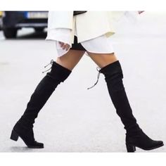 Elevate Your Wardrobe With These Stunning Stuart Weitzman Thigh High Boots. Crafted With Premium Suede, These Boots Exude Luxury And Style. Designed With A Sleek Black Color And A Thigh-High Shaft Style, These Boots Are Perfect For Any Occasion. With A Comfortable Us Shoe Size Of 7.5 And A Stylish Heel, You Can Wear Them For An Evening Out Or A Day At The Office. Ideal For Women Who Love Boots And Value Comfort And Fashion. Amazing Condition. Suede Is In Good Condition. A Nice Shorter Block Heel For Everyday Wear. The Only Flaw Is One Of The Soles Has Started To Come Up. The Brand Or A Shoe Cobbler Can Easily Fix This. No Box. Shoe Cobbler, Stylish Heels, Stuart Weitzman Shoes, Nice Shorts, Thigh High Boots, Cobbler, Thigh High, Over The Knee Boots, Thigh Highs