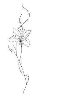 a line drawing of a flower on a white background