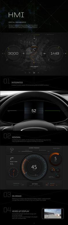 an image of the dashboard and gauges of a car in different stages of development