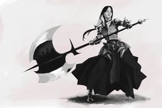 ArtStation - Character Concept - Axe maiden, Yanick Dionisio Twilight Cleric, Female Knights, Hairstyles For Characters, Anime Rpg, Drawing Hairstyles, Drawing Study, Warrior Women, Female Knight, Adventure Game