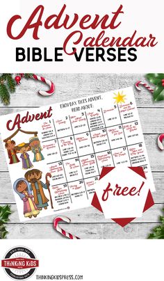 an advert for the bible's christmas calendar