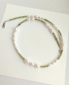 Choker Handmade, Gemstone Choker, Idea Gift, Jewelry Personalized, Necklace Minimalist, Necklace Pearl, Pearl Gemstone, Green Jade, Beads Necklace