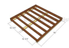 how to build a diy pallet bed frame with measurements for the top and bottom