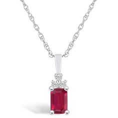 in stock Classic Ruby Necklace With Diamond Cut, White Gold Ruby Necklace With Diamond Cut, Classic Ruby Necklace With Prong Setting, Macy's Classic Gemstone Necklace, Macy's Diamond Cut Necklace For Formal Occasions, Macy's Diamond Necklaces For Formal Occasions, Macy's Formal Pendant Necklace, Elegant Macy's Gemstone Necklaces, Elegant Macy's Gemstone Necklace