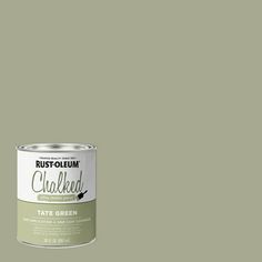 a can of rustoleum chalked late green paint