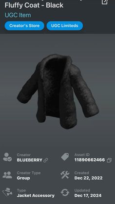 an image of a black jacket on the app