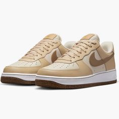 Nike Air Force 1 '07 Lv8 Sneaker (Brown) Us 6.5 / Uk 6 / Eur 39 Bought This Year In Good Condition, Wore <10 Times Brown Nikes, Shoes Nike Air Force, Nike Brown, Nike Air Force 1 07, Brown Sneakers, Nike Air Force 1, Air Force 1, Nike Air Force, Brown Color