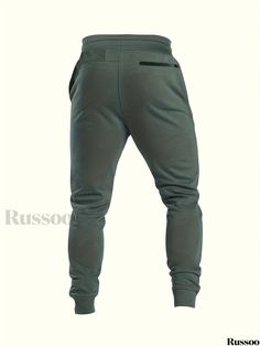 Russoo - Mens Casual Waist Drawstring Joggers: Comfortable Stretch Sports Pants Stretch Cotton Sweatpants For Training, Cotton Stretch Sweatpants For Training, Green Cotton Training Bottoms, Green Cotton Bottoms For Training, Men Sport Pants, Drawstring Jogger, Mens Loungewear, Novelty Clothing, Plus Size Hoodies