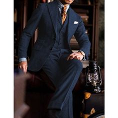 Category:Suits; Season:Fall,Spring, Fall, Winter, Summer; Fabric:Tweed; Includes:Vest,Pants,Jacket; Occasion:Wedding; Fit Type:Tailored Fit; Jacket Buttons:Single Breasted Two-buttons; Pattern:Solid Colored; Neckline:Notch; Listing Date:09/26/2023; Production mode:Self-produce; Pant Length:; Pants Waist:; Shoulder Width:; Sleeve Length:; Bust:; Hips:null; Clothing Length:; Number of Pieces:3 Piece; Design:Classic; Clothing Waist:null Mens Suit For Wedding, Vintage Wedding Suits, Tuxedo Shirt Men, Cheap Suits, Womens Basic Tops, Mens Outdoor Jackets, Classic Clothing, Blue Chocolate, Trench Coat Men