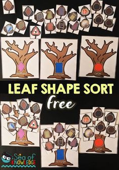 the leaf shape sort is made up of different pictures