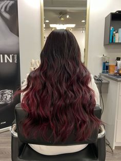 #burgundy #redhairstyles #redhaircolor Black Root Burgundy Hair, Dark Red Hair Color Burgundy Wine Highlights, Wine Red Hair With Dark Roots, Burgundy Hair Colour For Indian Skin, Indian Red Hair, Burgundy Hair Balayage, Ombre Burgundy Hair, Red Hair No Bleach, Cherry Red Highlights