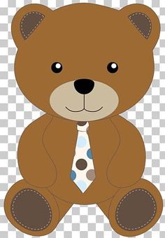 a brown teddy bear wearing a tie sitting down