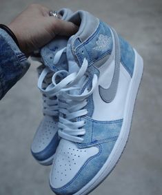 Jordans Air Force, Air Jordan 1 Hyper Royal, Blue Air Jordan 1, Custom Air Jordan 1, All White Sneakers, Shoe Poster, Hype Clothing, Nike Fashion Shoes