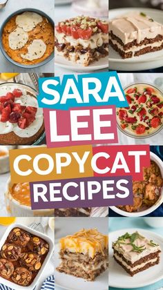 the cover of sara lee's copycat recipes