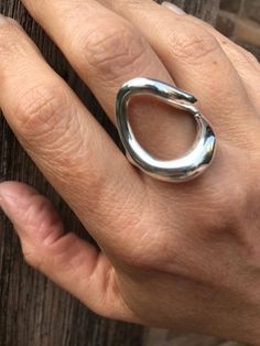 Trendy Jewelry Silver, Funky Silver Rings, Chunky Silver Rings Aesthetic, Chunky Silver Ring, Lp Shop, Chunky Silver Rings, Unique Silver Jewelry, Abstract Jewelry