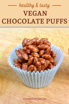 healthy and easy vegan chocolate puffs