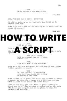 the text how to write ascript in black and white