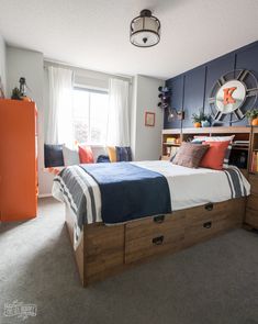 Orange Boys Rooms, Boys Nautical Bedroom, Bedroom Orange, Big Boy Room