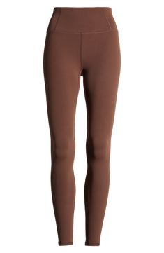 Work out or chill out in these smoothing high-waist leggings offered in an assortment of appealing hues. 24" inseam; 8 1/2" leg opening; 11" front rise; 14 1/2" back rise (size Medium) 79% polyamide, 21% elastane Machine wash, tumble dry By Free People; imported Closet Addition, Never Better, Aerie Leggings, Brown Leggings, High Waist Leggings, Mocha Brown, Fp Movement, Free Fabric, High Waisted Leggings