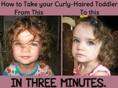 For Ena. How To Style A Curly-Haired Toddler's Hair In Three Minutes and with No Products! Curly Hair Toddler, Toddler Curly Hair, Head Hairstyles, Haircut Curly Hair, Haircut Curly