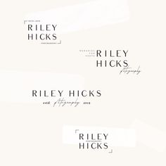 three different types of font and numbers are shown in this graphic design guide for riley hicks