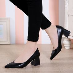 Brand Name:OYMLGPump Type:BasicHeel Type:Square heelUpper Material:PUToe Shape:Pointed ToeHeel Height:High (5cm-8cm)Fit:Fits true to size, take your normal sizeStyle:Classicsis_handmade:YesFashion Element:ShallowInsole Material:PUOccasion:DressLining Material:PUSeason:SummerOutsole Material:RubberClosure Type:Slip-OnWith Platforms:No Body Necklace Chain, Thick Heel Shoes, Comfortable High Heels, Black Shoes Women, Thick Heel, Pumps Shoes, Casual Office, Thick Heels, Office Casual