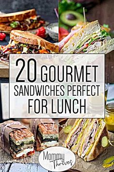 20 gourmet sandwiches perfect for lunch