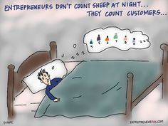 an image of a man sleeping in bed with the caption'enterpriseus don't count sleep at night they count customers