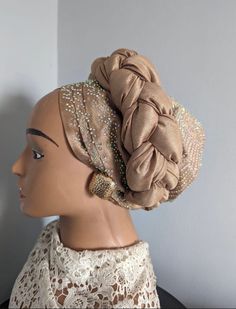 This is luxurious turban head tie is made specifically for you. Just as seen in the photos. Made with high quality duchess silk fabric and crystals. Zara Cap, Church Suits And Hats, African Turban, Head Tie, Ankara Fashion, Church Suits, Head Ties, Turban Hat, African Dresses For Women