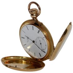 Beautiful Jules Jürgensen Copenhagen 18k gold pocket watch. Hunter. Important and beautiful collectors watch. Minimal signs of wear. Waltham Watch, Gold Pocket Watch, Clock Repair, Pocket Watch Antique, Vintage Pocket Watch, Pendant Watches, Pocket Watches, Tick Tock, Vintage Clock