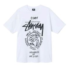 Stussy X Marc Jacobs Collab 40th Anniversary Tee White T Shirts, Jersey Outfit, Clothing Manufacturer, Streetwear Tshirt, 40th Anniversary, White T, Apparel Design, World Tour, White Tshirt