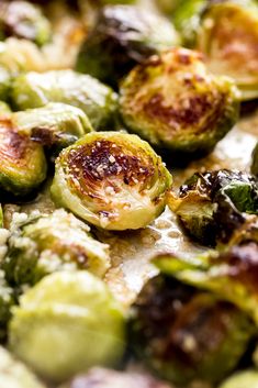 the brussel sprouts have been cooked and are ready to be eaten