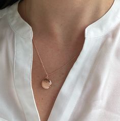 "Round locket necklace, Locket necklace, birthday gift, layering necklace, dainty jewelry, bridesmaid gifts, rose gold, gold, silver, locket Dainty round locket necklace Classic and elegant in design, this is truly a heartfelt piece. Delicate snap closed locket pendant suspended from 18\" dainty Chain. D E T A I L S: *Locket is approx 13mm, inside size is approx 9mm *Available in Rose Gold, gold, and Rhodium platings. SHIPPING: *Free domestic shipping on all orders over $35. PACKAGING: *All piec Rose Gold Locket Necklace With Round Pendant, Dainty Rose Gold Pendant Locket Necklace, Dainty Locket Necklace With Delicate Chain, Rose Gold Pendant Locket Necklace With Adjustable Chain, Dainty Locket Necklace Pendant As Gift For Her, Dainty Locket Charm Necklace With Round Pendant, Dainty Locket Pendant Necklace As Gift For Her, Dainty Pendant Locket Necklace As Gift For Her, Rose Gold Pendant Locket Necklace