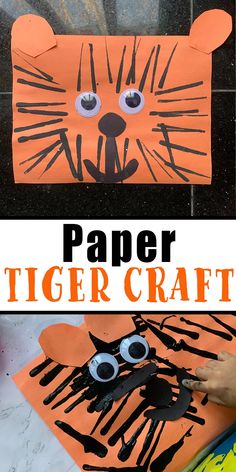 this paper tiger craft is perfect for kids to make it looks like they are ready to paint