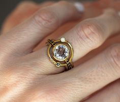 Saturn Ring, Gold Dainty Ring, Planet Ring, Black Spinel Ring, Celestial Ring, Ring Rosegold, Spinel Ring, Moss Agate Ring, Black Quartz